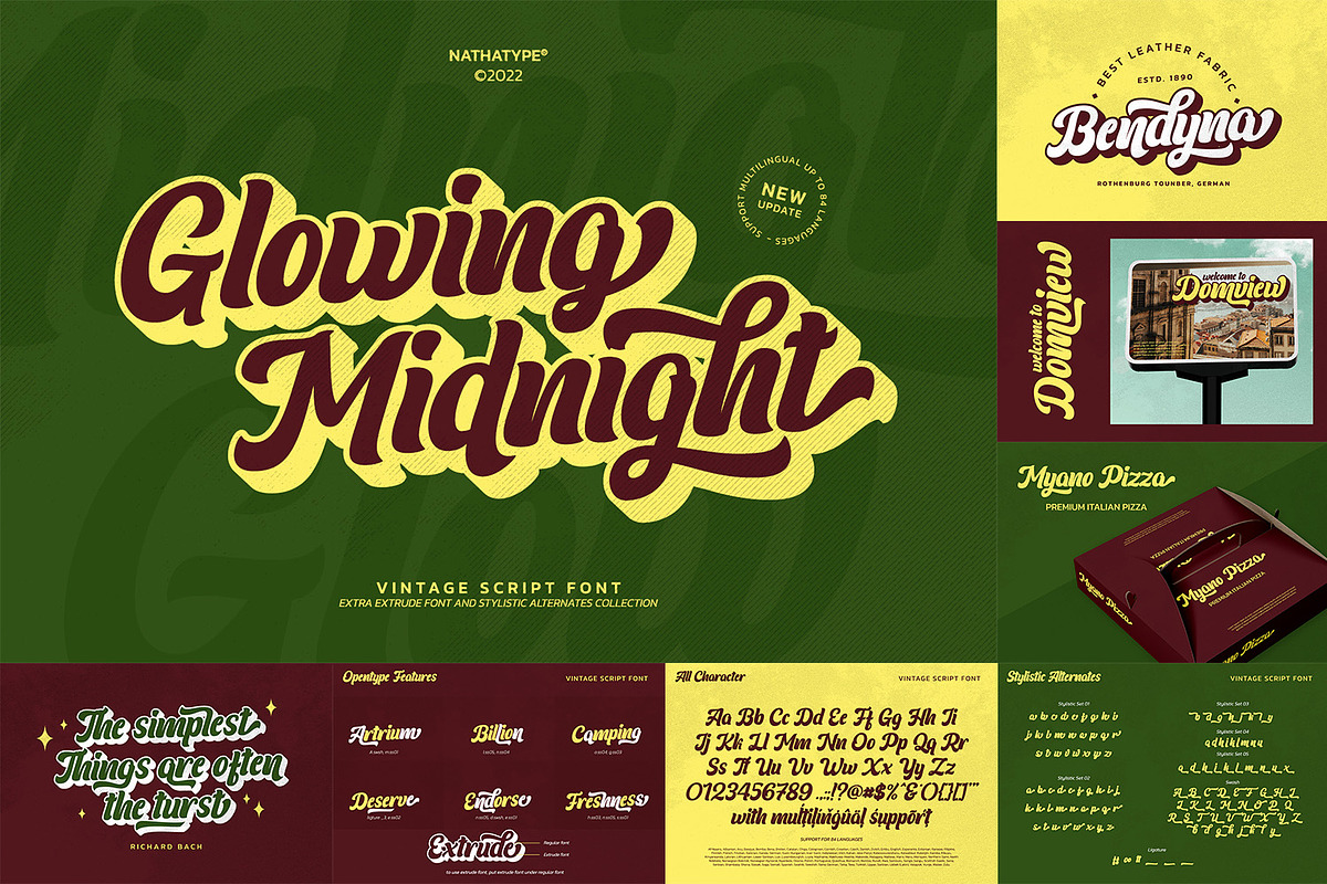 Exclusive Vintage Retro Font Bundle, a Script Font by Vintage Division (Photo 2 of 12)