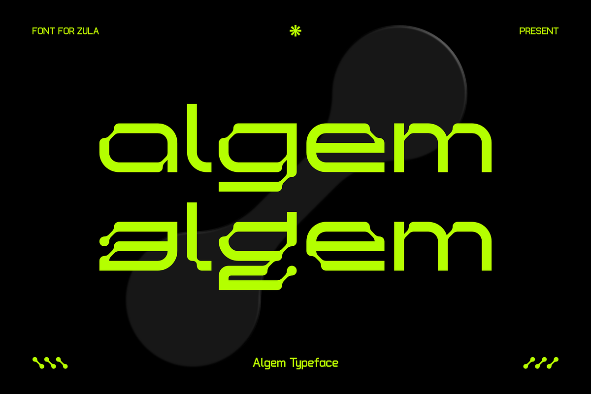 Algem - Futuristic Display Font, a Symbol Font by Font For Zula™ (Photo 1 of 19)