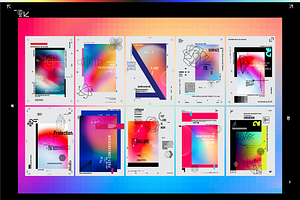 PIXELATED GRADIENT POSTER