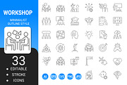 Workshop minimalist outline icon set, an Outline Icon by Icons (Thumbnail 1 of 3)