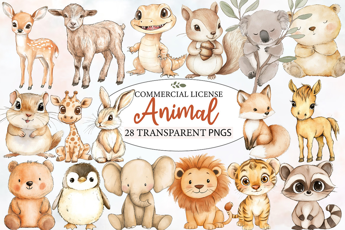 Baby Animal Nursery Sublimation, an Illustration by Designworld (Photo 1 of 7)