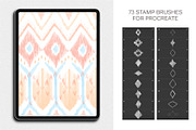 Ikat Watercolor Stamp Brushes, a Brush Add-On by NinaFedorova (Thumbnail 9 of 9)