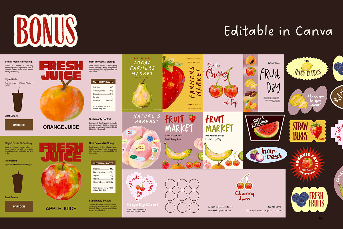 +32 Hand-Painted Fruit Collection, a Food Illustration by The Journey Atelier (Photo 18 of 19)