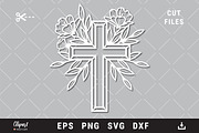 Flower Cross SVG, Faith Cross SVG, an Object Graphic by ClipartMuchLove (Thumbnail 5 of 6)