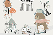 Animals Doing Sport In Autumn Forest, an Animal Illustration by Maria Starus (Thumbnail 3 of 3)