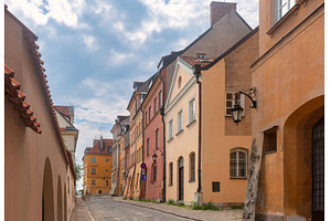 Old Town Street, Warsaw, Poland, an Architecture Photo by kavalenkava