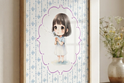 Set of 6 Whimsical girls Wall Decor, a Decorative Illustration by Pink_bloom (Thumbnail 4 of 10)