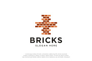 Bricks Cross Logo, a Branding & Logo Template by Buqancreative (Thumbnail 1 of 2)