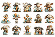 Spring Easter Animals Clipart, an Illustration by cherrydesign (Thumbnail 3 of 4)