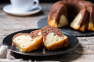 Marble bundt cake with chocolate., a Food & Drink Photo by etorres69
