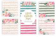 Pink Floral Digital Paper Pack, a Texture Graphic by Sunflower Day Love (Thumbnail 3 of 5)