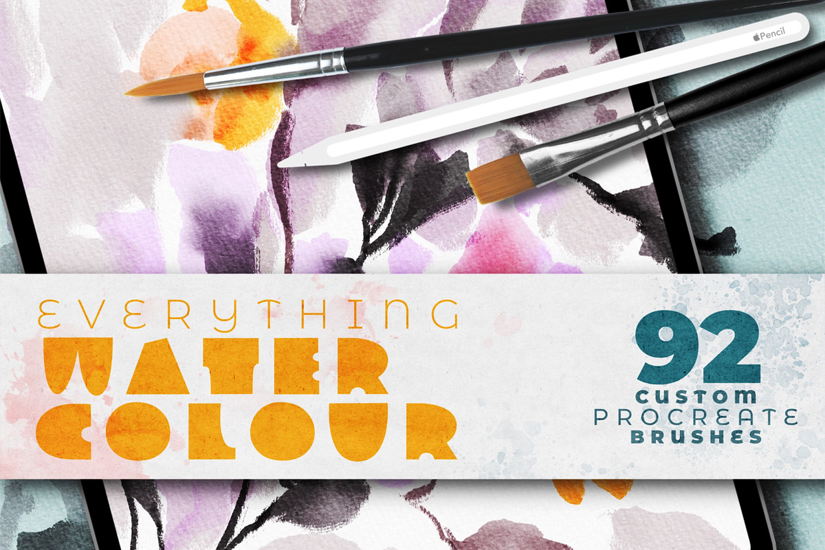 EVERYTHING WATERCOLOUR for Procreate, a Brush Add-On by UPROOT (Photo 1 of 22)