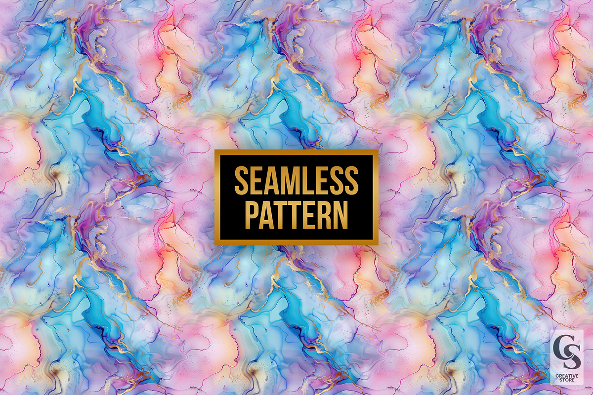 Pastel Alcohol Ink Marble Patterns