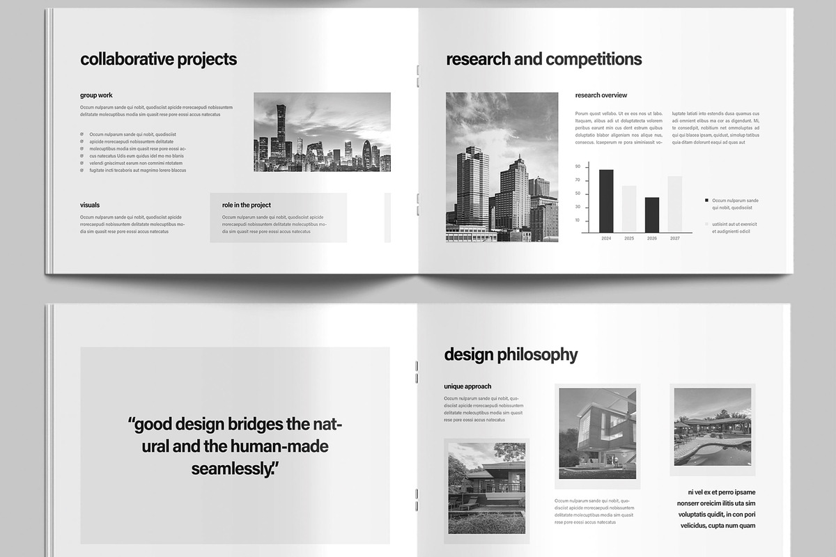 Modern Architecture Portfolio Layout, a Brochure Template by MightyDesign (Photo 5 of 9)