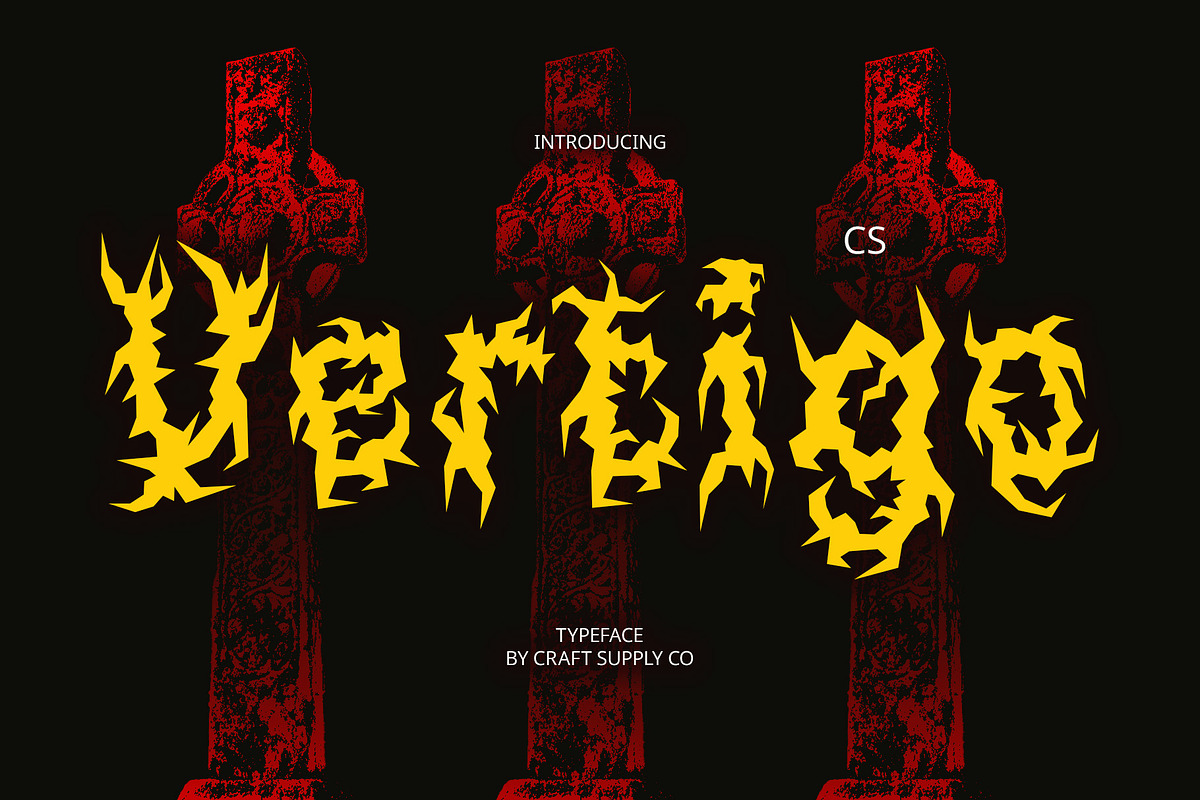 CS Vertigo – Black Metal Font, a Blackletter Font by Craft Supply Co. (Photo 1 of 8)