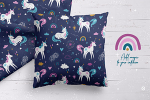 Magic Unicorns. Pattern Design.