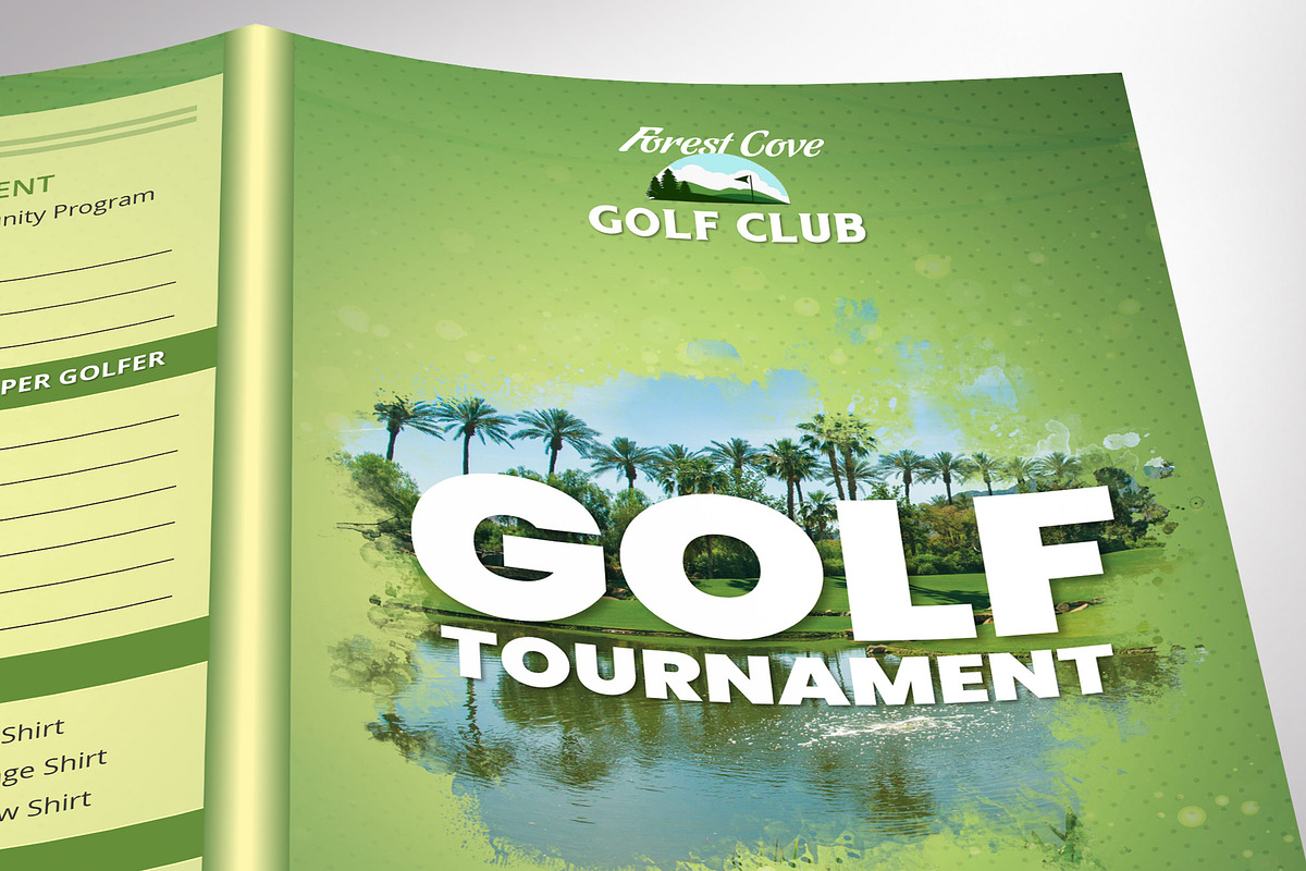 Golf Tournament Bi-fold Brochure, a Brochure Template by Four C Graphic (Photo 5 of 10)