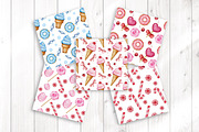 Sweet seamless papers Candy Donut, an Illustration by LuiDesignStudio (Thumbnail 3 of 6)