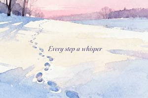 Every Step a Whisper - Serene Card, a Decorative Illustration by Virgo Studio