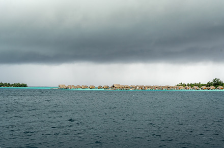 Luxury Bungalows on Motus Around Bora Bora Island, French Polyne