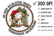 Cozy Barn Christmas Clipart Png, an Illustration by Craft Nest (Thumbnail 2 of 6)