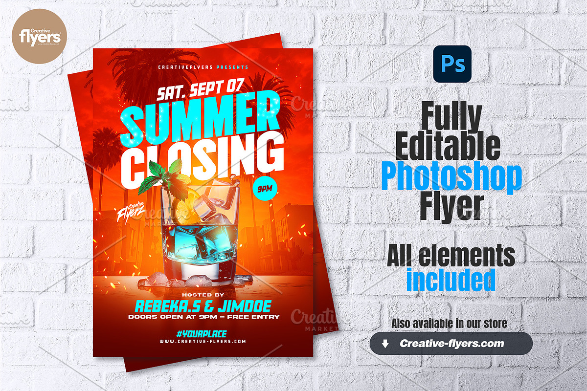 Summer Closing Party Flyer, a Design Template by Rome B Creation (Photo 2 of 2)