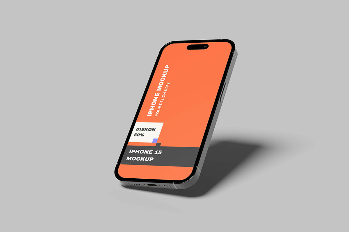 iPhone 15 Mockup, an iPhone Mockup by seramoe (Photo 3 of 5)