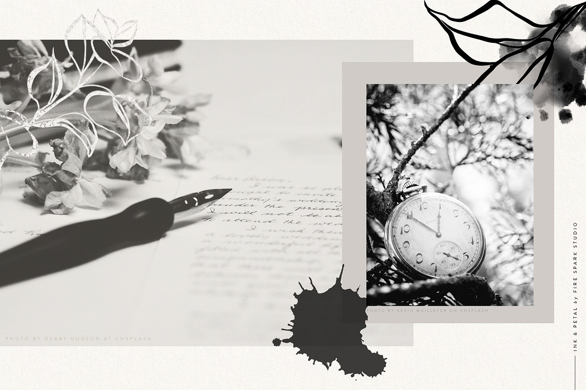 Ink and Petal Floral Vectors, an Object Graphic by Fire Spark Studio (Photo 2 of 8)