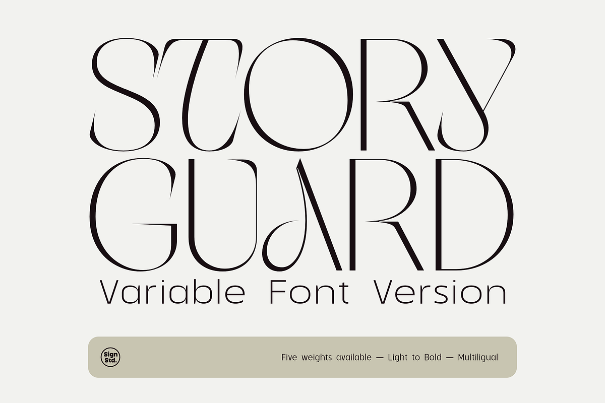 Story Guard Variable, a Sans Serif Font by Sign Studio (Photo 1 of 16)