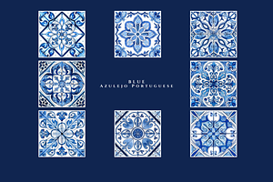 Watercolor Portuguese Tiles