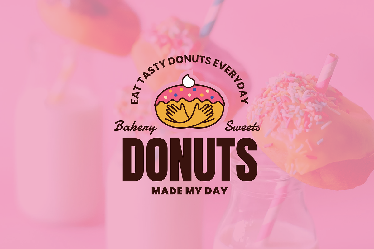 Donut Pastry Bakery Logo Template, a Branding & Logo Template by Headfonts (Photo 3 of 3)
