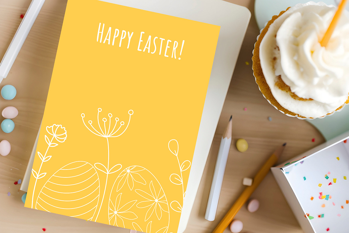 Happy Easter flyers|Easter eags card, a Card Template by Tati_Kli (Photo 3 of 4)