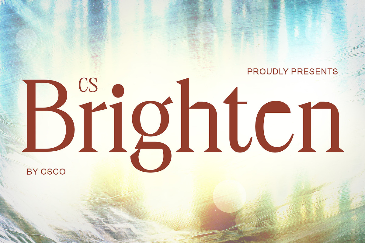 CS Brighten – Classic Font, a Serif Font by Craft Supply Co. (Photo 1 of 8)
