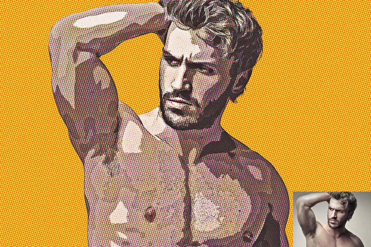 Pop Art Halftone Effect Ps Action, an Action Add-On by Studio Retouch (Photo 3 of 12)