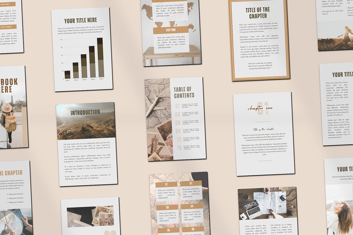 Latte Travel EBOOK CANVA TEMPLATE, a Magazine Template by The Little Lily Studio (Photo 4 of 5)