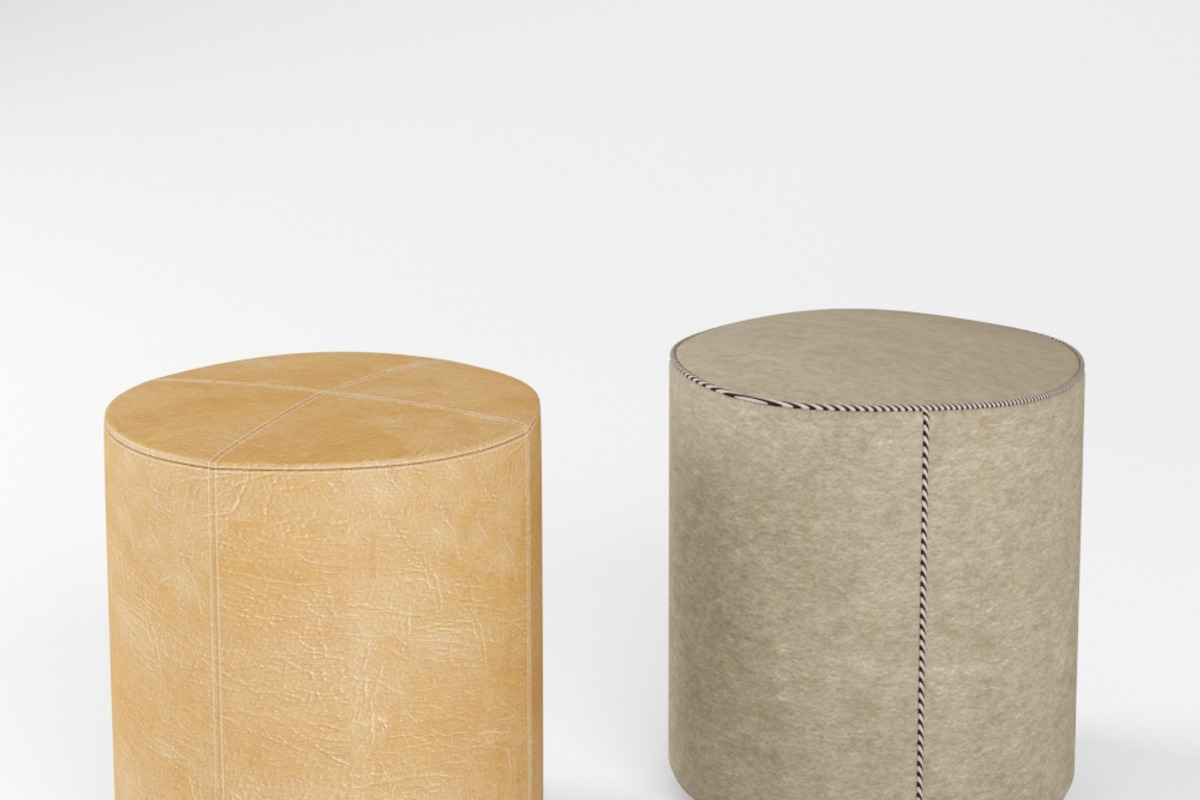 Drum Ottoman, a Furniture 3D Model by 3Dpapa