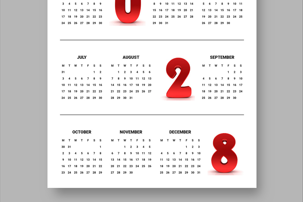 Wall Calendar 2025 to 2028, a Stationery Template by ContestDesign (Photo 6 of 6)