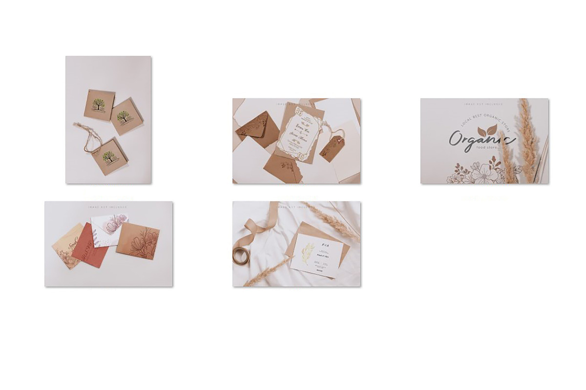 Dry flowers card mockup, a Card Template by YuMyart (Photo 7 of 7)