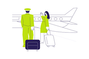 Aircraft crew abstract concept, a Transportation Illustration by Visual Generation