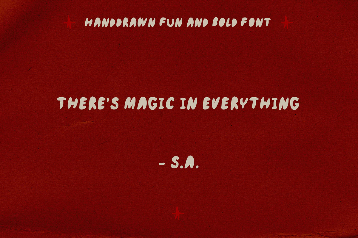 bubble mysteria - handdrawn fun font, a Handwritten Font by Ashiya Pixel (Photo 8 of 10)