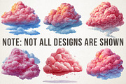 Candy Cloud Love Whimsical Clipart, an Illustration by RobertsArt (Thumbnail 5 of 7)