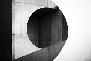 Abstract Concrete Architecture Circu, a Photo by Pixeness Studio