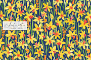 Daffodils seamless pattern, a Pattern Graphic by SirenaArt (Thumbnail 7 of 11)