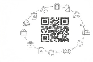 Sustainable process qr code system, an Object Illustration by DanFLCreativo