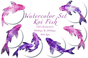 Watercolor Koi Fish, an Animal Illustration by ArtOfSoul (Thumbnail 1 of 6)