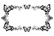 Butterfly Floral Vintage Frame Bundl, an Illustration by Creativeshirt (Thumbnail 43 of 51)