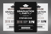 Graduation Party Flyer & invitation, a Flyer Template by Graphic Templates (Thumbnail 1 of 4)