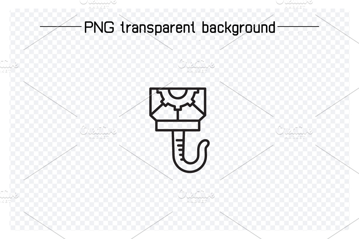 Industrial Crane Hook Icons, an Outline Icon by Designfour (Photo 4 of 7)