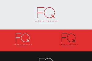 Alphabet icon monogram logo FQ