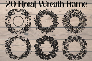 Floral Wreath Frame Bundle, an Object Graphic by Creativeshirt